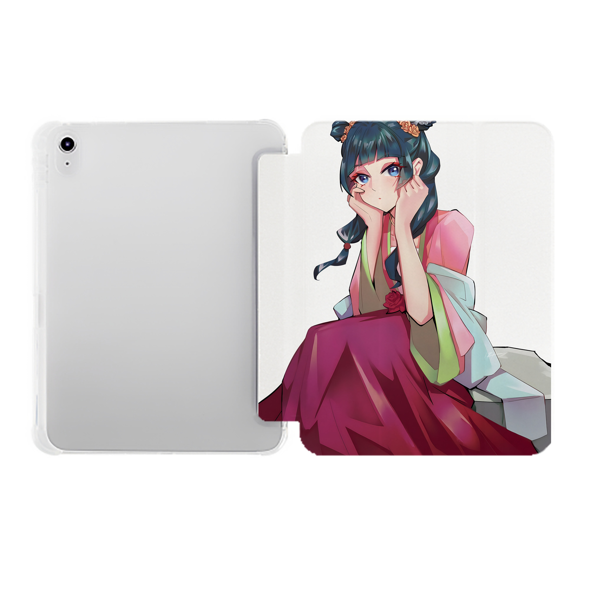 （画像用） 薬屋のひとりごと The Apothecary Diaries IPad ケース ペン収納付き 三つ折りスタンド PUレザー×シリコン 対応機種9.5/10.5/10.9インチ